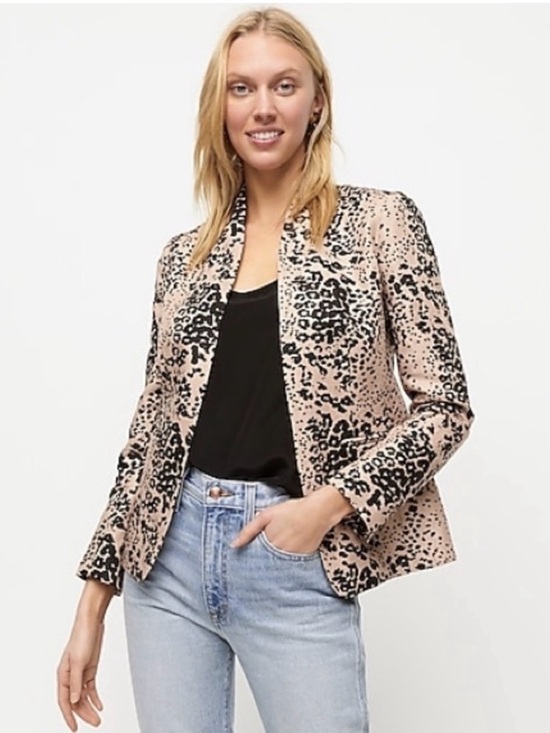 J. Crew Jackets & Blazers - J. Crew going out blazer Leopard-Print Open Blazer